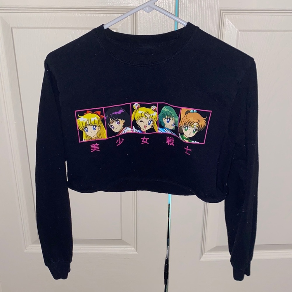 Sailor Moon Long Sleeve Cropped Tee